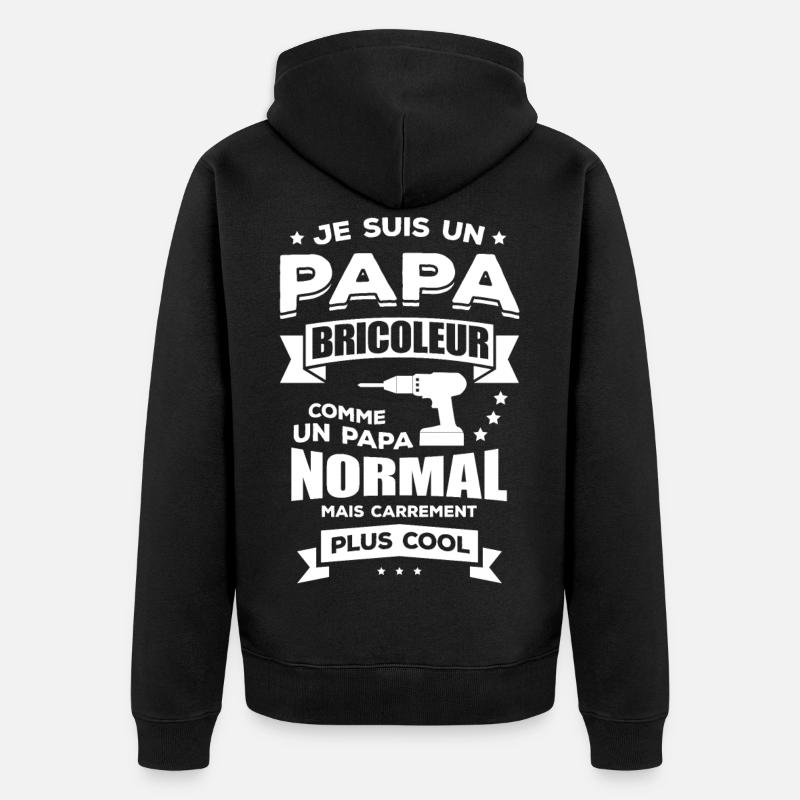 PAPA BRICOLEUR - Veste à capuche bio Premium Unisexe - noir