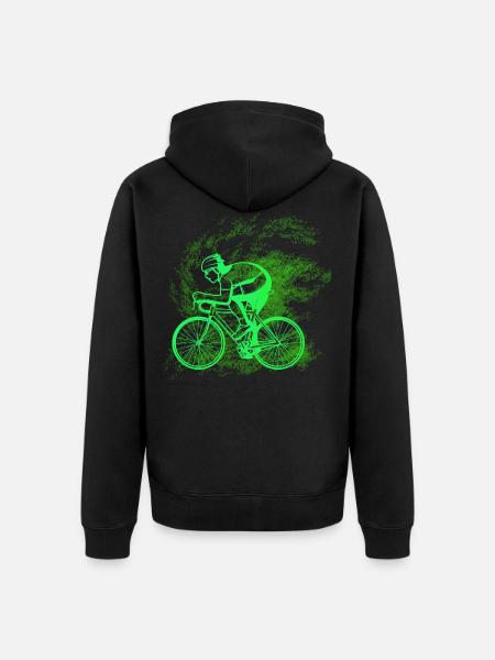 bikers man - Unisex Premium Organic Zip Hoodie - black