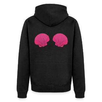 Seashell bikini mermaid mermaid costume funny - Unisex Premium Organic Zip Hoodie - black - Back - Nico (187cm)