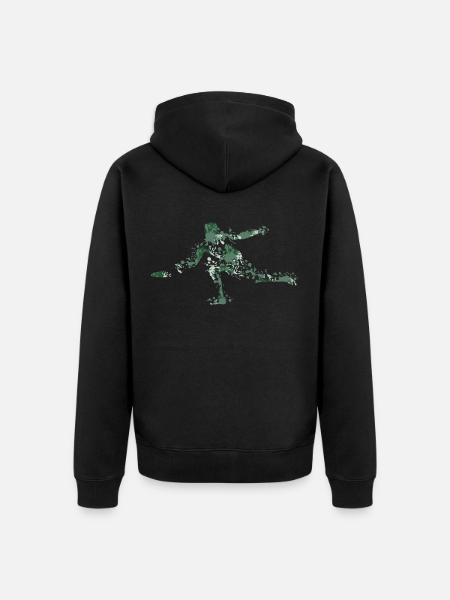 Frisbee - Unisex Premium Organic Zip Hoodie - black