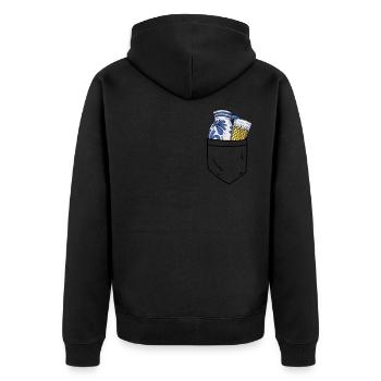 Ebbelwoi Spruch Lustig Äppler Apfelwein Frankfurt - Veste à capuche bio Premium Unisexe - noir - Dos - Nico (187cm)