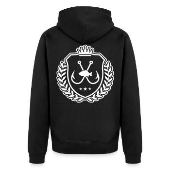 hameçon symbole armoiries pêche - Veste à capuche bio Premium Unisexe - noir - Dos - Nico (187cm)