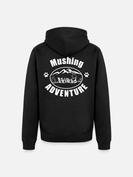 Huskies Mushing - Veste à capuche bio Premium Unisexe - noir