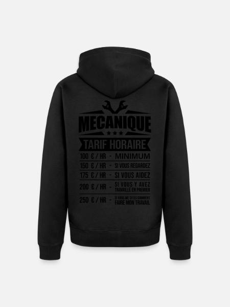 MÉCANIQUE TARIF HORAIRE - Veste à capuche bio Premium Unisexe -