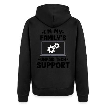 First Level Support Cadeau Drôle Programmeur - Veste à capuche bio Premium Unisexe - noir - Dos - Nico (187cm)