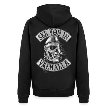 See You In Valhalla - Veste à capuche bio Premium Unisexe - noir - Dos - Nico (187cm)