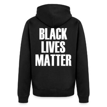 Black Lives Matter - Veste à capuche bio Premium Unisexe - noir - Dos - Nico (187cm)