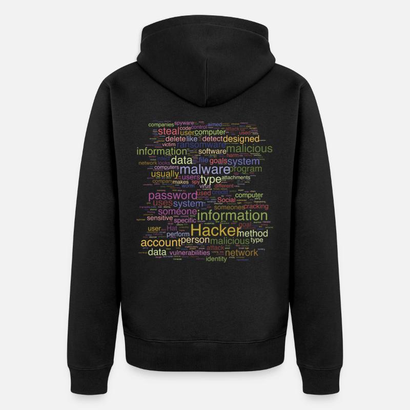 Cyber Computer Programming Digitale Es - Unisex Premium Bio Zip Hoodie - Schwarz