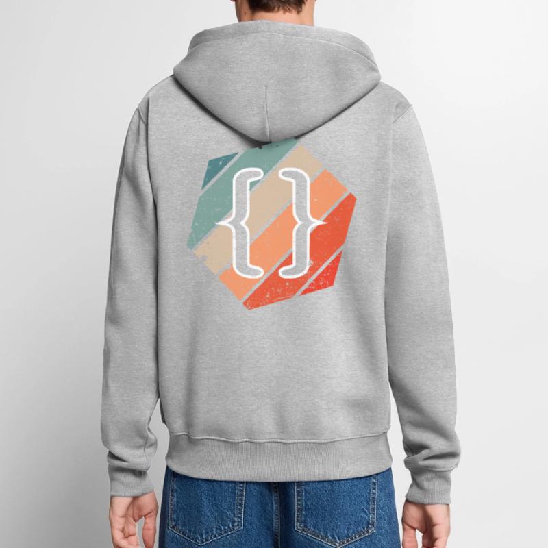 Vintage Web Developer CSS JavaScript and HTML 5 Unisex Premium Organic Zip Hoodie