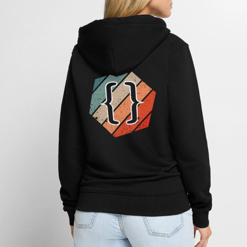 Vintage Web Developer CSS JavaScript and HTML 5 Unisex Premium Organic Zip Hoodie