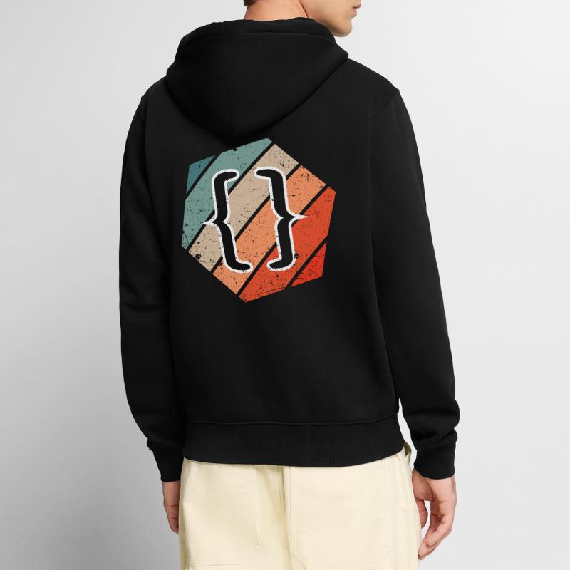 Vintage Web Developer CSS JavaScript and HTML 5 Unisex Premium Organic Zip Hoodie