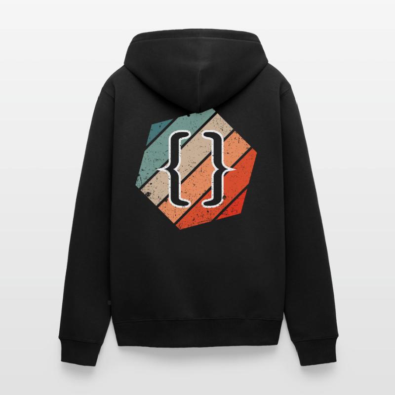 Vintage Web Developer CSS JavaScript and HTML 5 Unisex Premium Organic Zip Hoodie