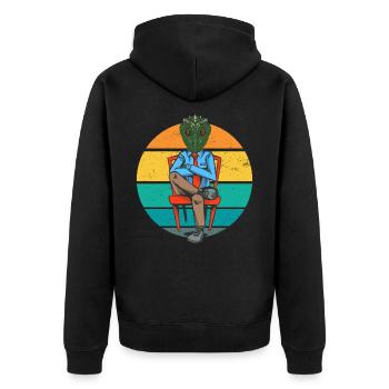 Reptiloid lézards Conspiration extraterrestre - Veste à capuche bio Premium Unisexe - noir - Dos - Nico (187cm)