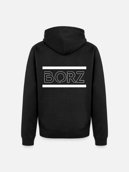 BORZ - Veste à capuche bio Premium Unisexe - noir