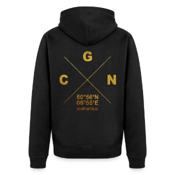 CGN Patrie Cologne Ehrenfeld Veedel coordonnées Kölle - Veste à capuche bio Premium Unisexe - noir - Dos - Nico (187cm)