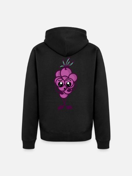 Weintrauben Lustig - Unisex Premium Organic Zip Hoodie - black