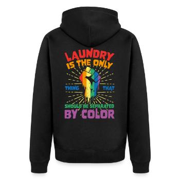 Laundry Is The Only Thing That Should Be Separated - Veste à capuche bio Premium Unisexe - noir - Dos - Nico (187cm)