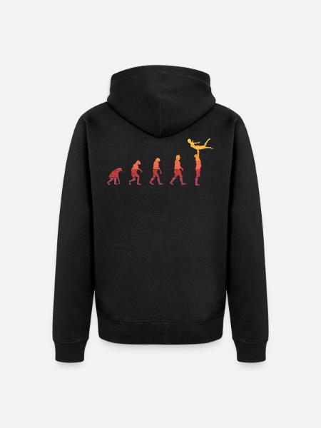 Acrobatics Gymnastic Evolution of Acrobatics - Unisex Premium Organic Zip Hoodie - black