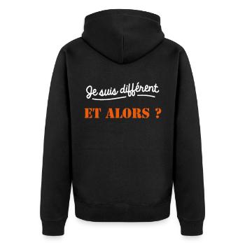 handicapé handicap - Veste à capuche bio Premium Unisexe - noir - Dos - Nico (187cm)