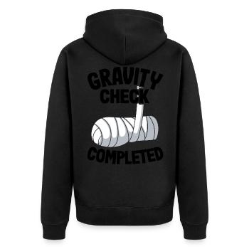 Gute Besserung Gebrochener Arm Geschenk Genesung - Unisex Premium Bio Zip Hoodie - Schwarz - Hinten - Nico (187cm)