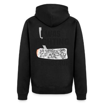 Gebrochener Arm Gute Besserung Geschenk Genesung - Unisex Premium Bio Zip Hoodie - Schwarz - Hinten - Nico (187cm)