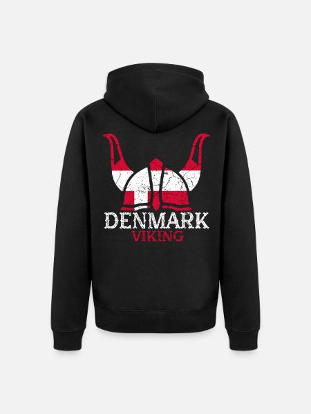 Vikings du Danemark - Veste à capuche bio Premium Unisexe - noir