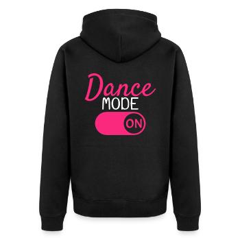 Rhythmus Tanzen Tanz - Unisex Premium Bio Zip Hoodie - Schwarz - Hinten - Nico (187cm)