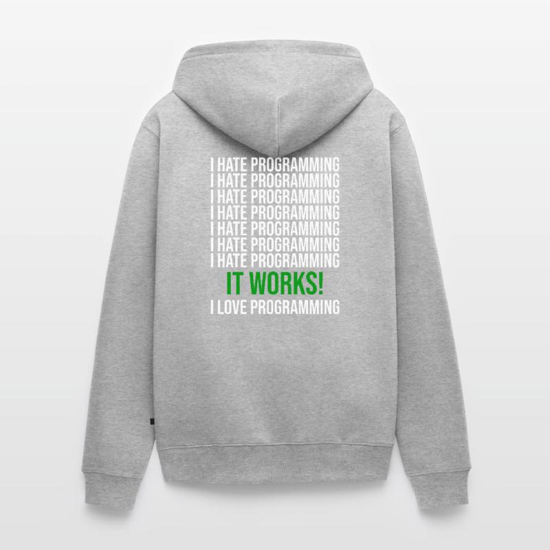 Programming Funny saying for programmers Unisex Premium Organic Zip Hoodie