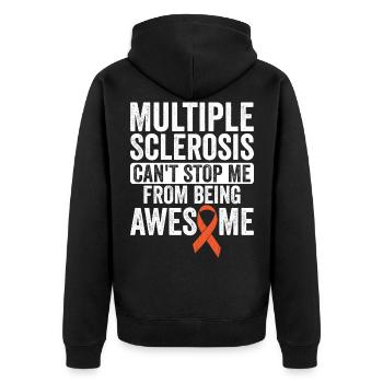 MS Awesome ne peut pas s’arrêter - Conscience - Veste à capuche bio Premium Unisexe - noir - Dos - Nico (187cm)