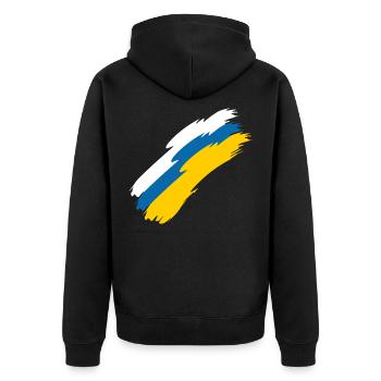 Drapeau des îles Canaries - Veste à capuche bio Premium Unisexe - noir - Dos - Nico (187cm)