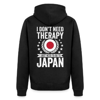 Je n’ai pas besoin de thérapie, juste au Japon - Veste à capuche bio Premium Unisexe - noir - Dos - Nico (187cm)
