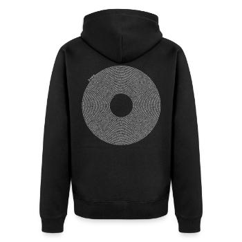 Signe Pi - Mathématiques Mathématiques - Pi Tag - Veste à capuche bio Premium Unisexe - noir - Dos - Nico (187cm)