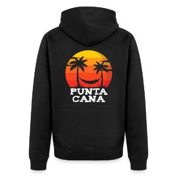 Punta Cana Dominican Republic Souvenir Holiday - Unisex Premium Organic Zip Hoodie - black - Back - Nico (187cm)