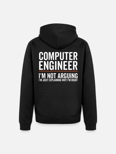 I Explain Only - Computer Engineer - Unisex Premium Organic Zip Hoodie - black