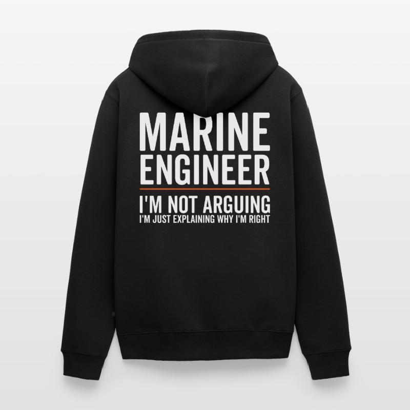 Just Explaining - Marine Engineer Unisex Premium Organic Zip Hoodie