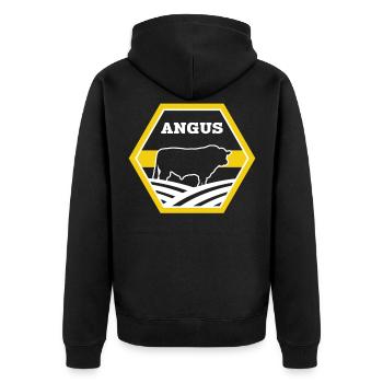 Éleveur de bovins - Angus Cow - Veste à capuche bio Premium Unisexe - noir - Dos - Nico (187cm)