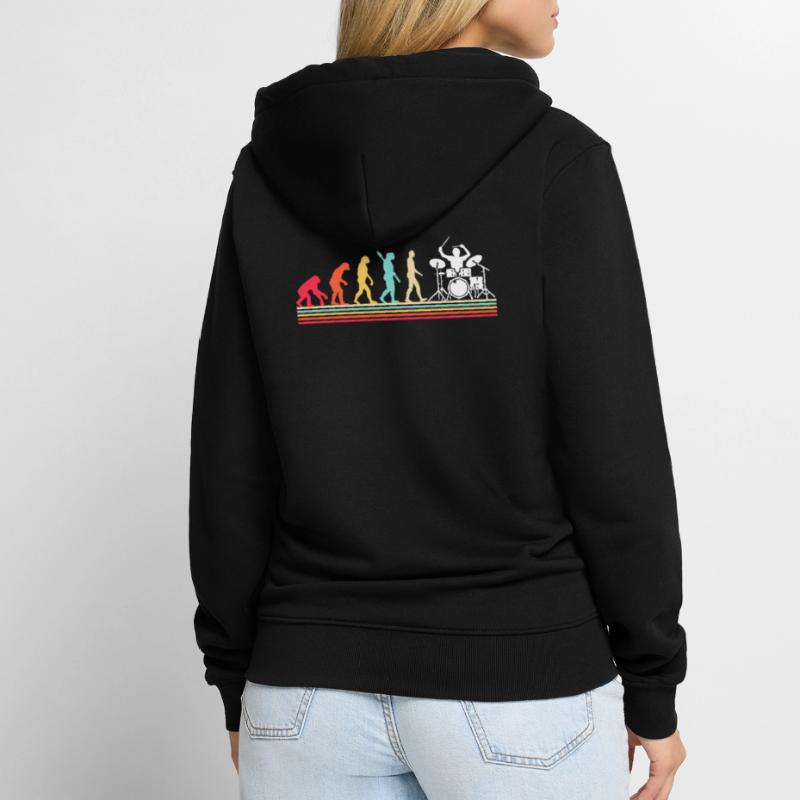 Drummer Evolution Drums Unisex Premium Organic Zip Hoodie