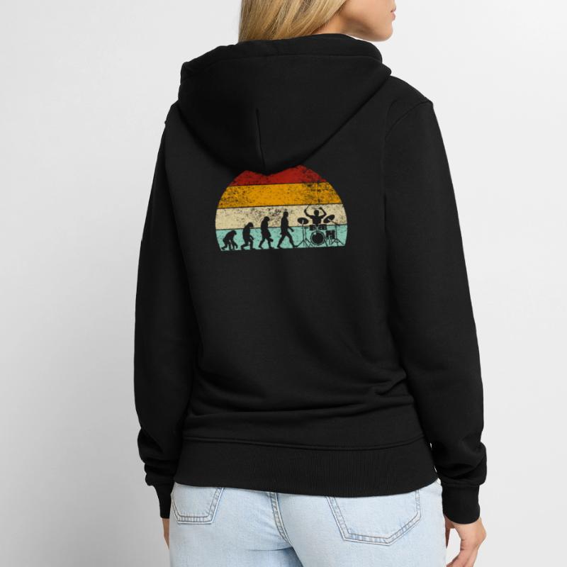 Drums Evolution Drummer Drummer Unisex Premium Organic Zip Hoodie