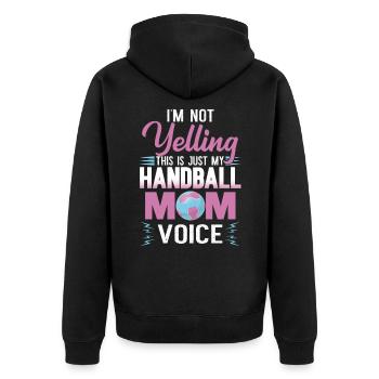 Handball Mama Voice Handball Fan Joueur de handball - Veste à capuche bio Premium Unisexe - noir - Dos - Nico (187cm)