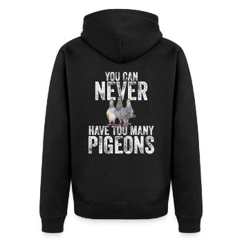 Colombophiles Pigeons de race pigeons pigeons - Veste à capuche bio Premium Unisexe - noir - Dos - Nico (187cm)