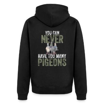 Pigeon Fancier Pigeon Fan Pigeon Élevage - Veste à capuche bio Premium Unisexe - noir - Dos - Nico (187cm)