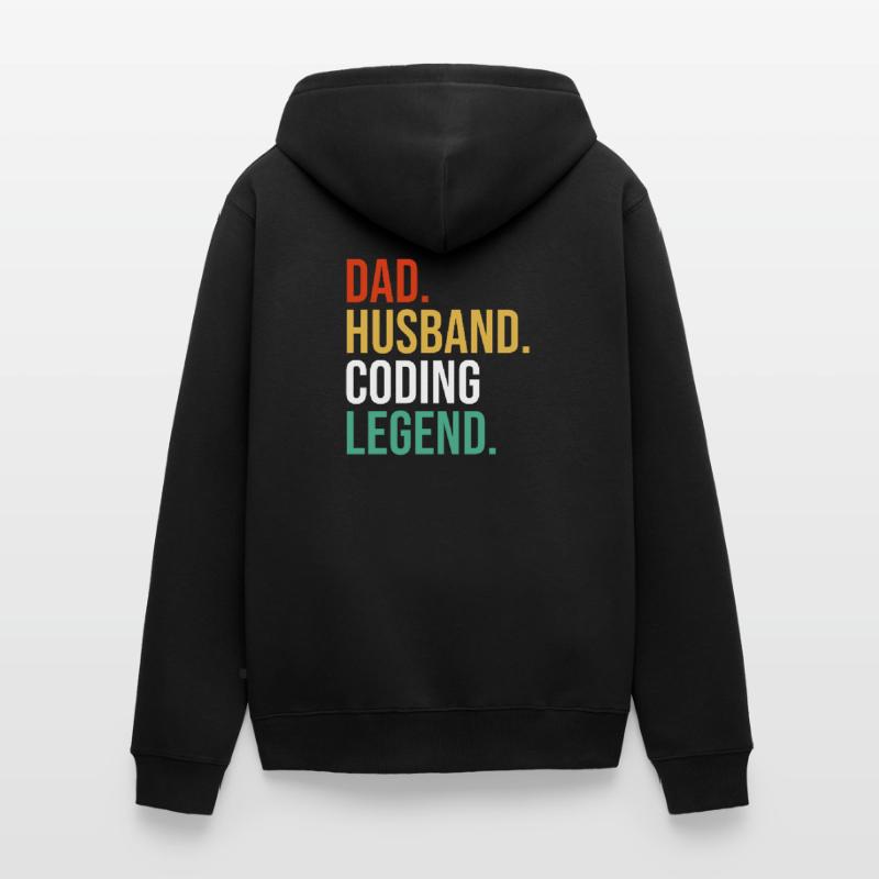 Ehemann Vater Papa Coder Coding Informatiker Unisex Premium Bio Zip Hoodie
