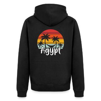 Egypte Rétro Palm Hamac Souvenir Cadeau - Veste à capuche bio Premium Unisexe - noir - Dos - Nico (187cm)