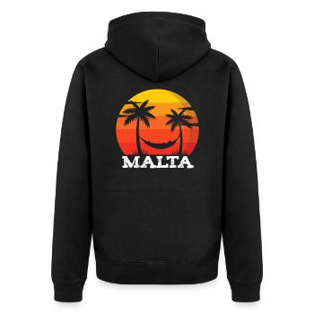 Malte Souvenir d’été Vacances Soleil Cadeau - Veste à capuche bio Premium Unisexe - noir - Dos - Nico (187cm)
