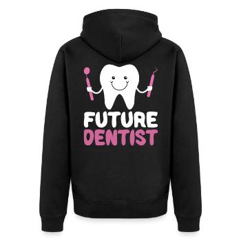 Futur Dentiste Junior Dentiste Baby Girl - Veste à capuche bio Premium Unisexe - noir - Dos - Nico (187cm)