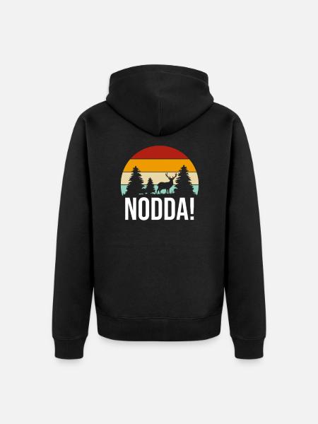 Nodda! Siegerland Siegen Wittgenstein Geschenk - Unisex Premium Bio Zip Hoodie - Schwarz