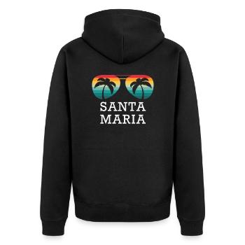 Santa Maria Voyage Vacances Été Soleil Souvenir - Veste à capuche bio Premium Unisexe - noir - Dos - Nico (187cm)