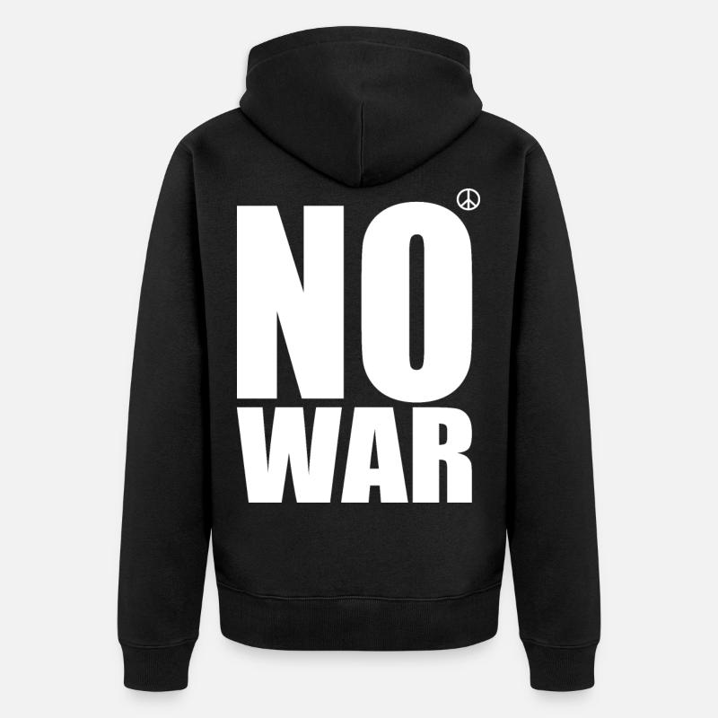 No war - Veste à capuche bio Premium Unisexe - noir