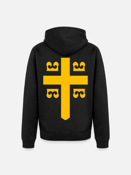 Byzantine - Unisex Premium Organic Zip Hoodie - black