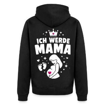 Je vais être maman - maternité - Veste à capuche bio Premium Unisexe - noir - Dos - Nico (187cm)